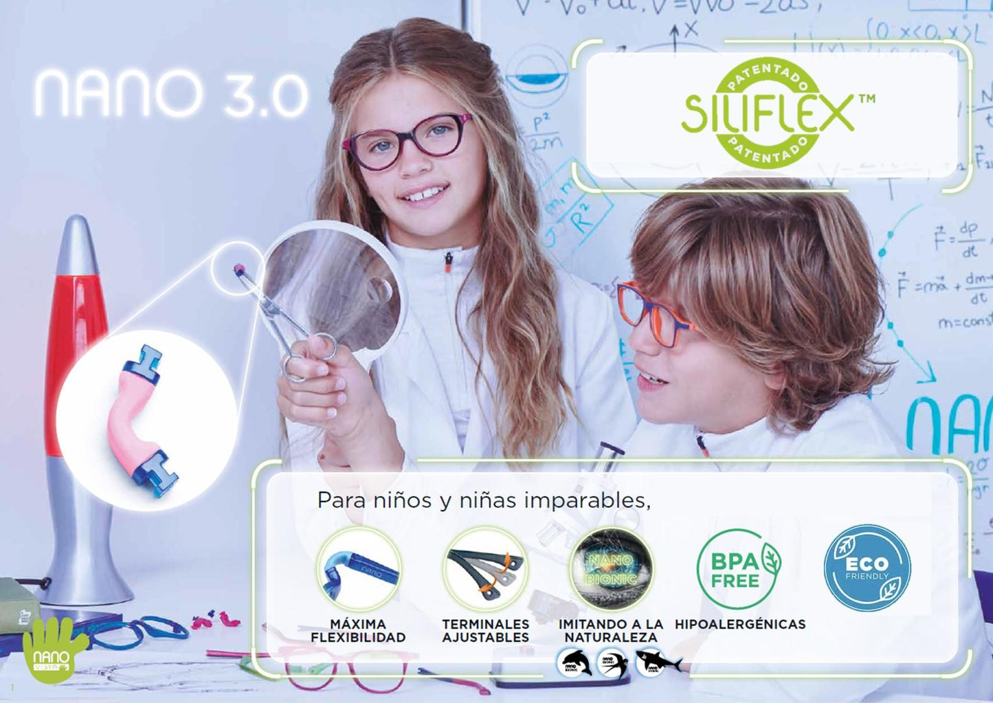 NANOvista NAO3030952 – Armazón infantil Siliflex azul/verde