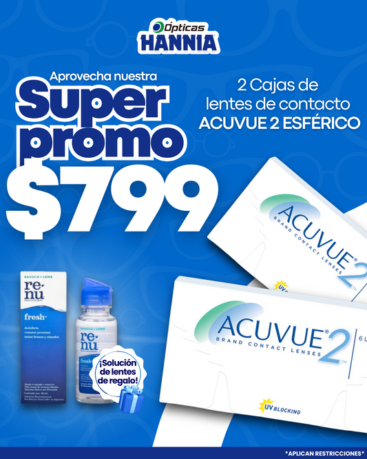 Paquete 2 Cajitas de Acuvue 2 Esféricos